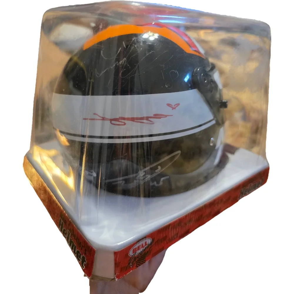 Bell Racing K&N Mini Collector's Helmet Signed 9 Autographs IndyCar